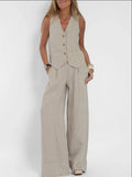 Damen Anzug mit weit geschnittenen Hosen und eleganter Weste Selmira