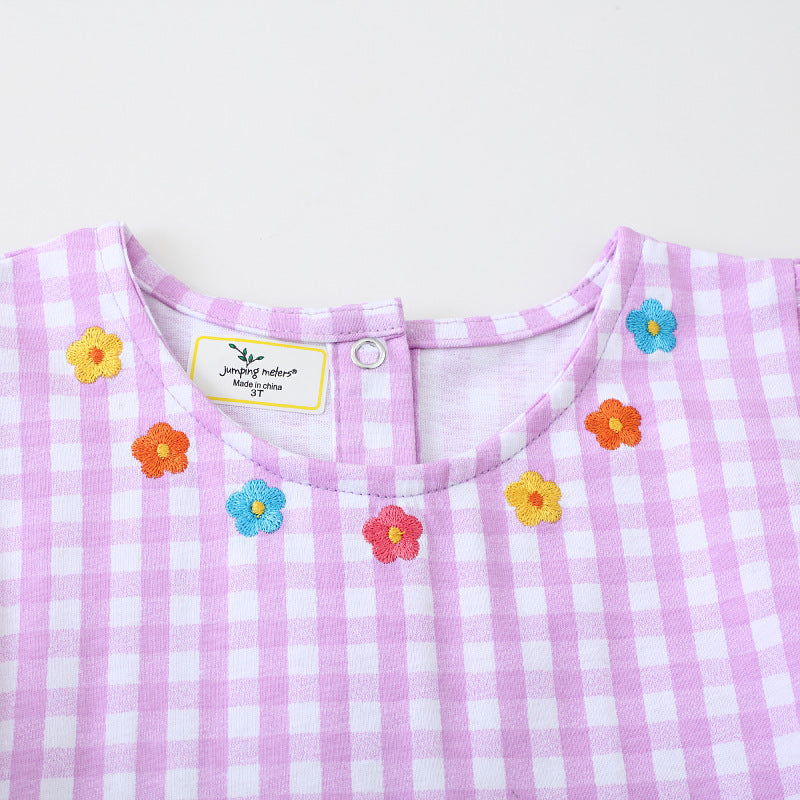 Mädchen Sommerkleid mit lievollen Blumenstickereien
