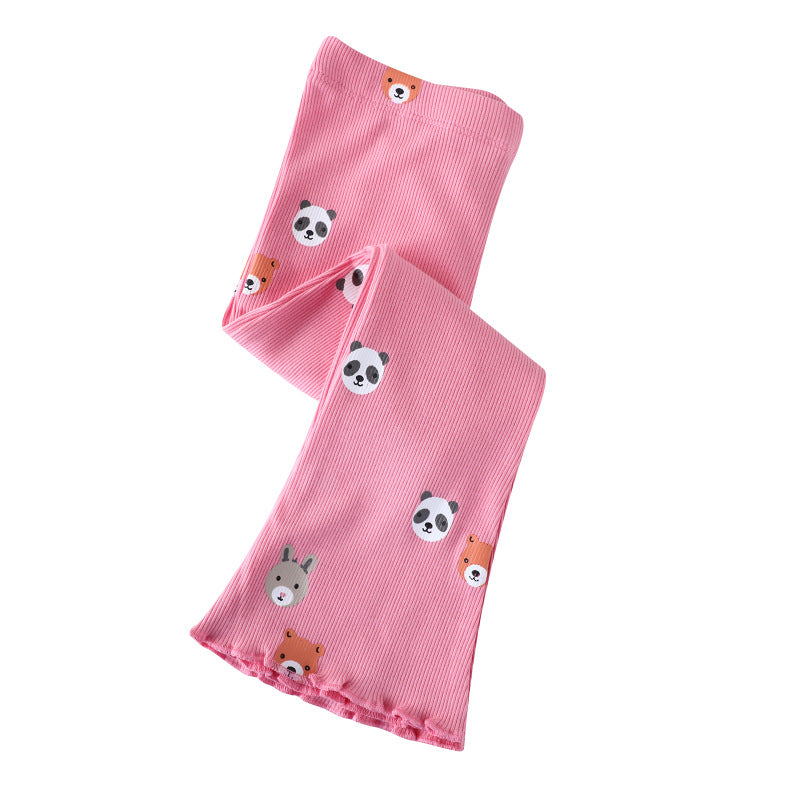 Mädchen Leggings mit verspielten Tierfaces