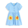 Mädchen Sommerkleid mit verspielten Blumenapplikationen