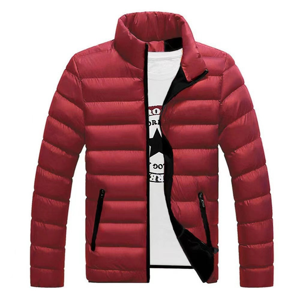 Herren nan gesteppte Thermojacke mit hohem Stehkragen und wasserabweisender Außenhülle