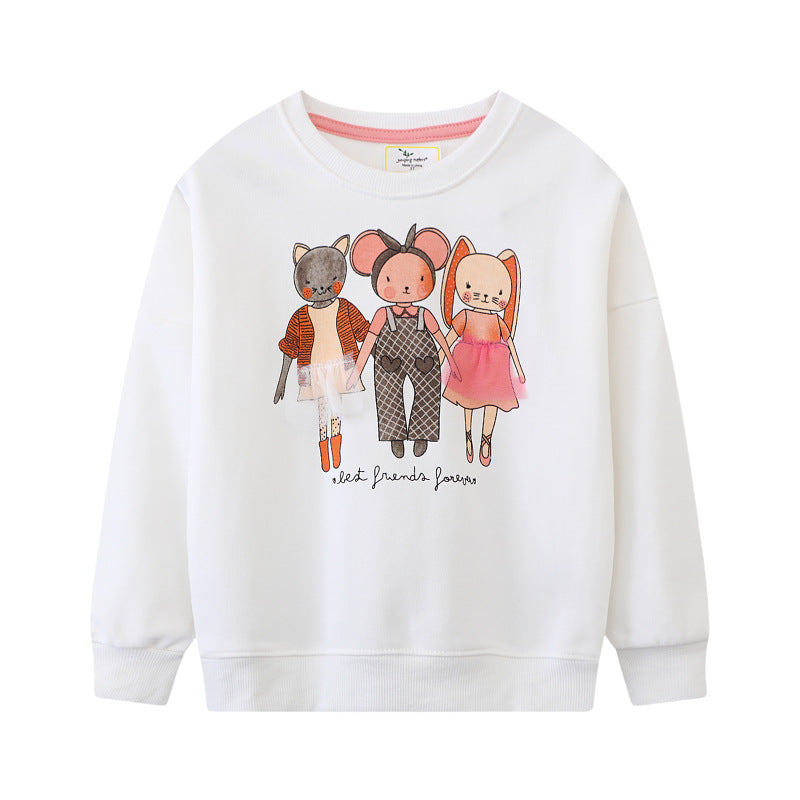 Mädchen Sweatshirt mit kreativer Tierapplikation