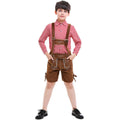 Unisex nan traditionelle Kinderlederhose mit verstellbaren Trägern und feiner Stickerei