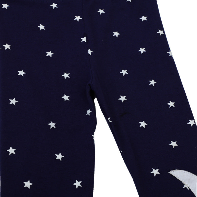 Mädchen Leggings mit verspieltem Hasen- und Sternenmotiv