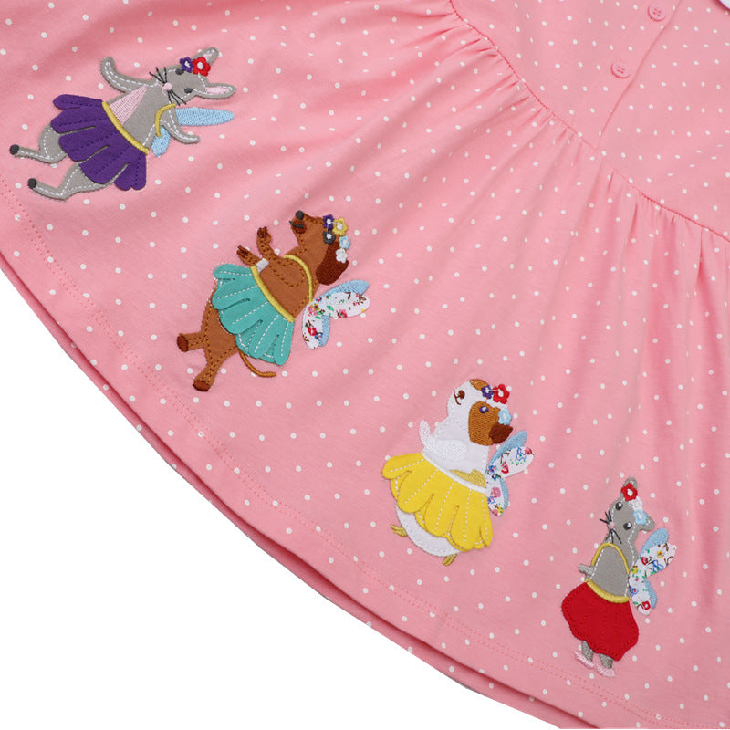 Mädchen Kleid mit süßem Tiermotiv