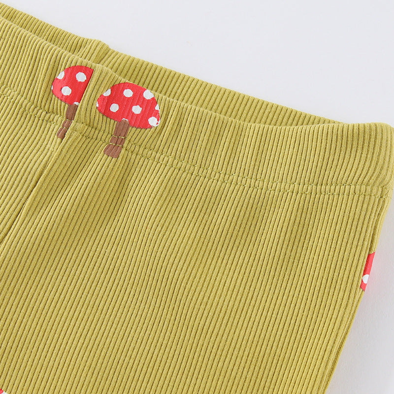 Mädchen Schlagleggings mit bezauberndem Pilzmotiv