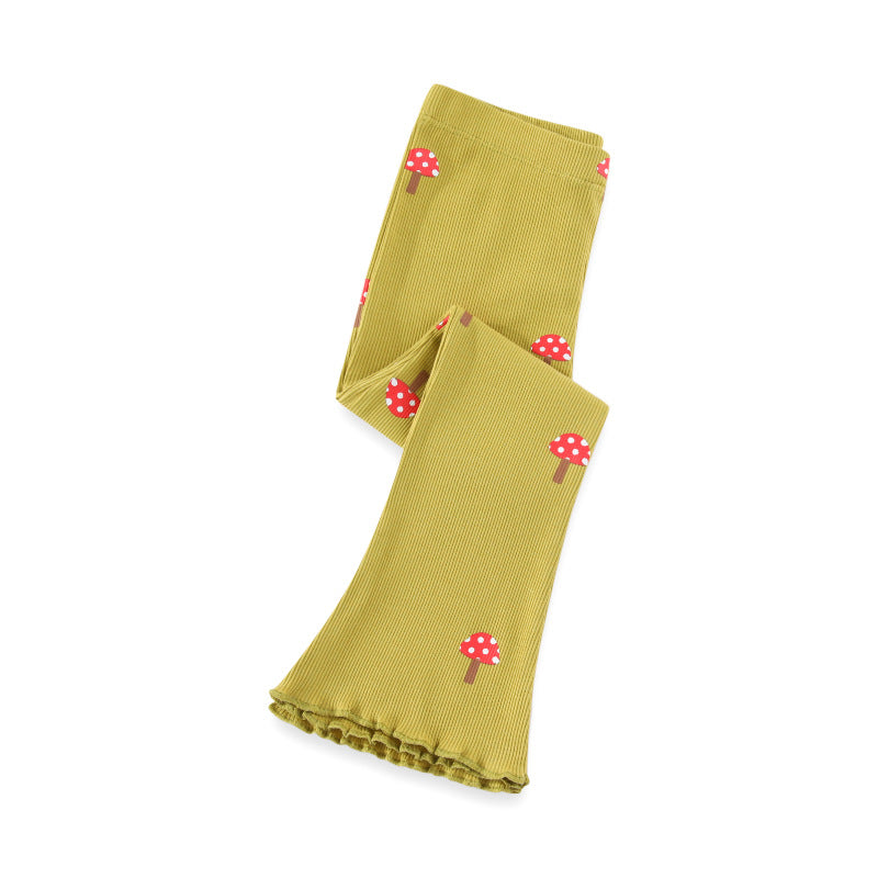 Mädchen Schlagleggings mit bezauberndem Pilzmotiv