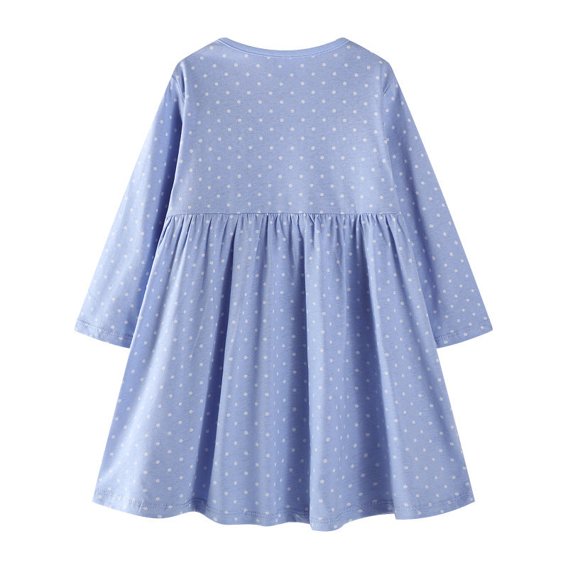 Mädchen Baumwollkleid mit niedlichem Hasenmotiv