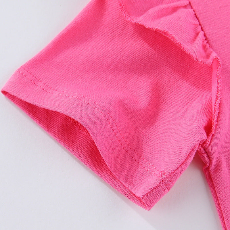 Mädchen T-Shirt mit kreativen Rüschendetails und bezauberndem Einhorn-Motiv