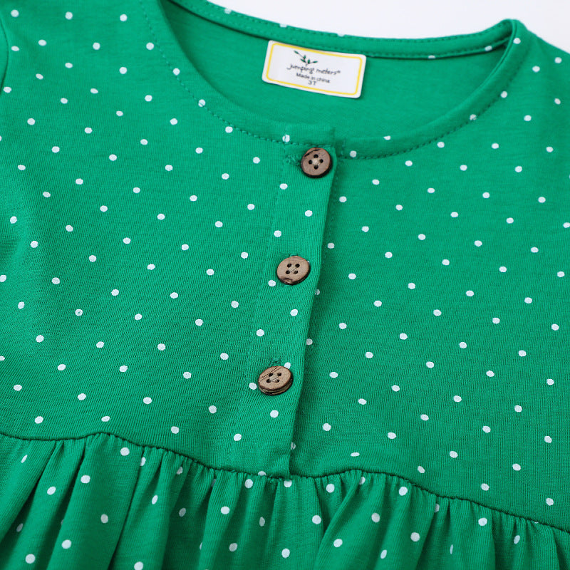 Mädchen Baumwollkleid mit bunten Blumenstickereien