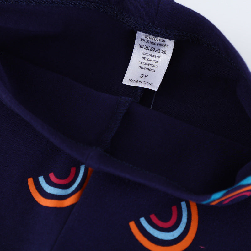 Mädchen Leggings mit buntem Regenbogenmotiv