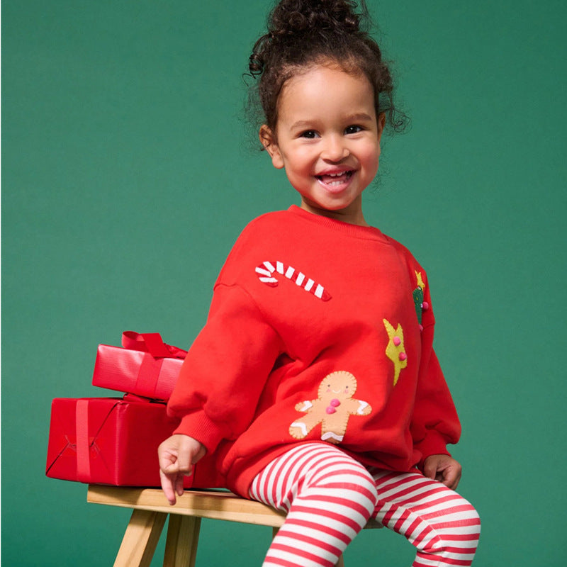 Kinder Sweatshirt mit festlichem Weihnachtsdesign