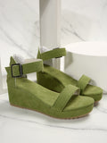 Damen Keil-Sandalen mit verstellbarem Riemen und rutschfester Sohle Selmira