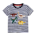 Jungen T-Shirt mit bunten Dinosaurier-Applikationen