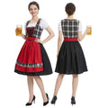 Damen nan traditionelles Dirndl Trachtenkleid mit geschnürtem Mieder und kurzem Puffärmel