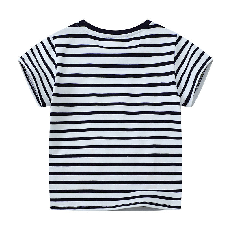Kinder T-Shirt mit lendigen Tierapplikationen