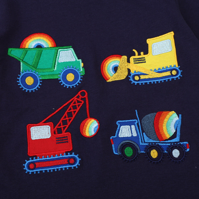 Jungen T-Shirt mit buntem Baustellenmotiv