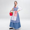 Damen nan ländliches Trachtenkleid mit Latzmieder und mehrlagiger Schürze