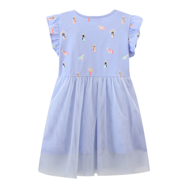 Mädchen Tüll Kleid mit tierischen Applikationen