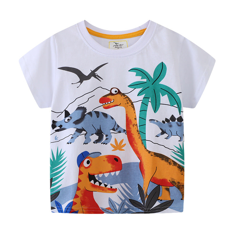 Kinder T-Shirt mit lendigem Dinosaurier-Motiv