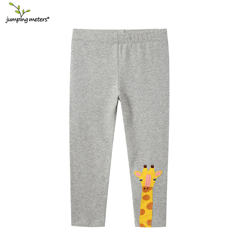 Mädchen Leggings mit niedlicher Giraffenapplikation