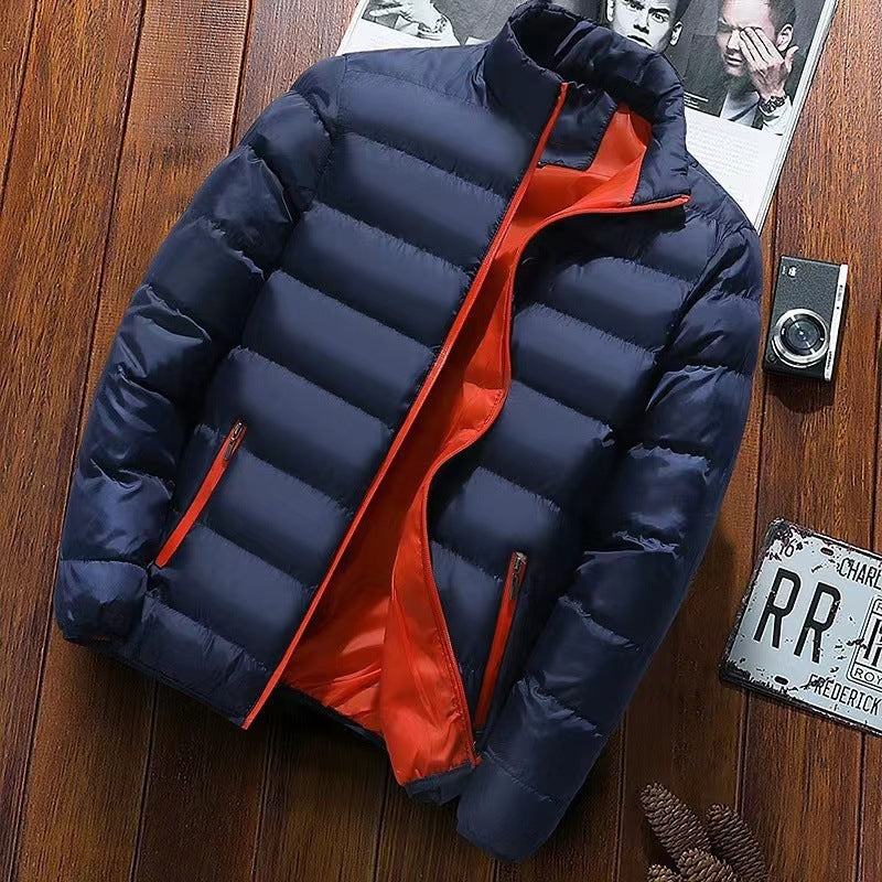 Herren nan gesteppte Thermojacke mit hohem Stehkragen und wasserabweisender Außenhülle