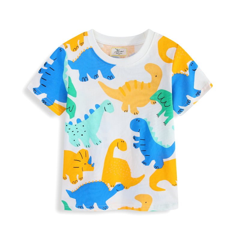 Kinder T-Shirt mit fröhlichem Dinosauriermotiv
