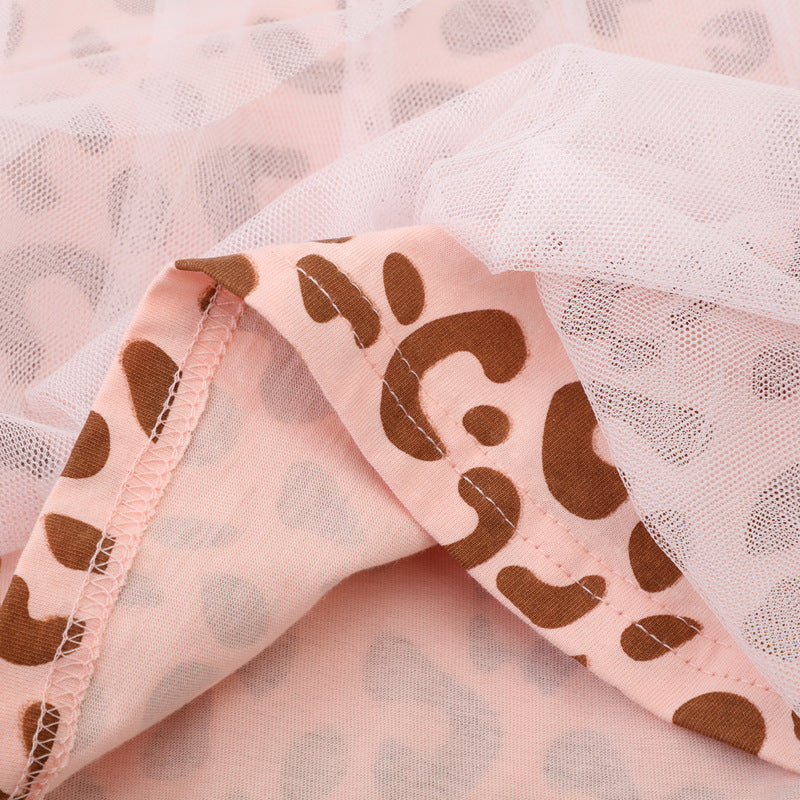 Mädchen Kleid mit Tiermotiv und Tüllunterrock