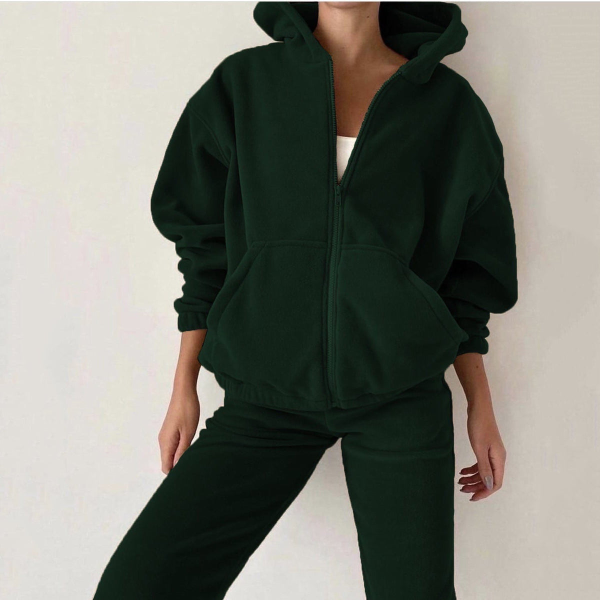 Damen nan oversized Kapuzenpullover-Set mit Cargo-Jogginghose