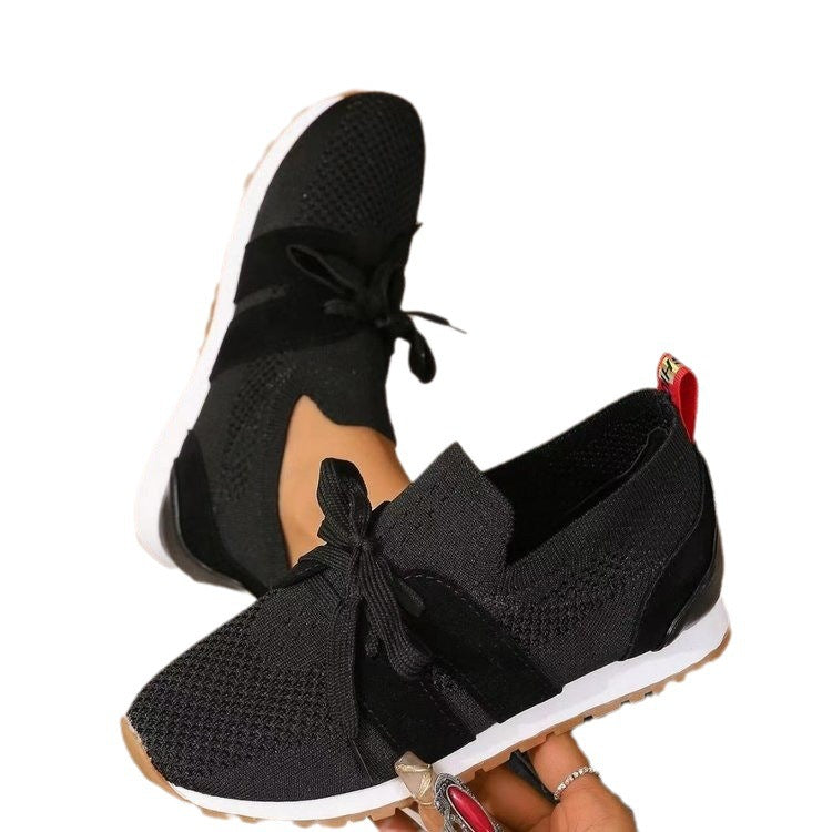 Damen nan leichte Strick-Sneaker mit ergonomischem Memory-Fußbett und rutschfester Profilsohle