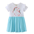 Mädchen Freizeitkleid mit zauberhaftem Einhorn-Motiv