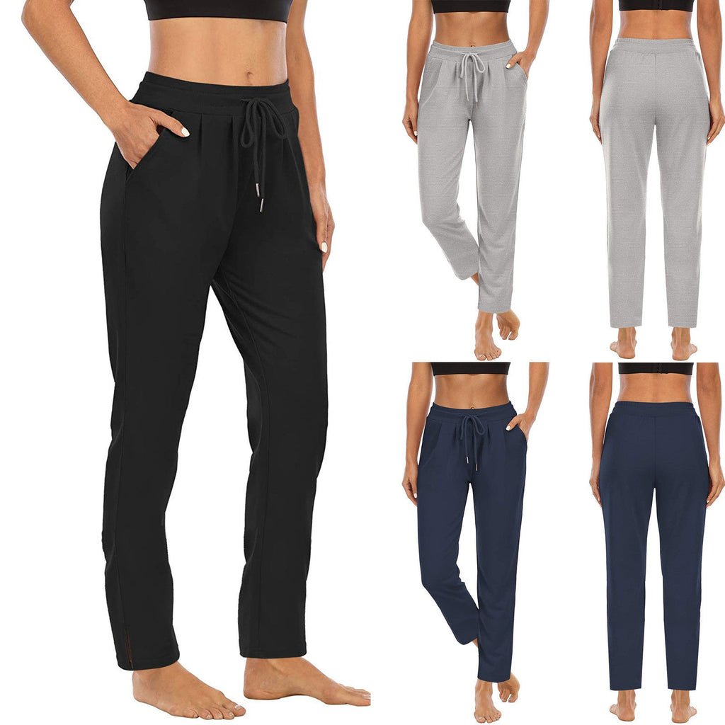 Damen nan lässige Jogginghose mit hoher Taille, Kordelzug und praktischen Seitentaschen