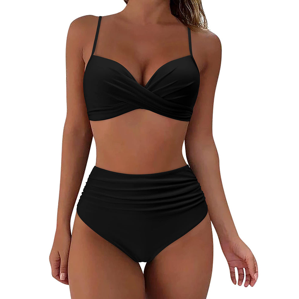 Damen High-Waist Tierdruck-Bikini-Set Selmira
