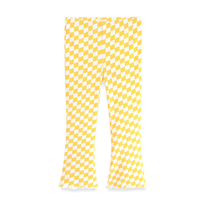 Mädchen Schlagleggings mit kariertem Design