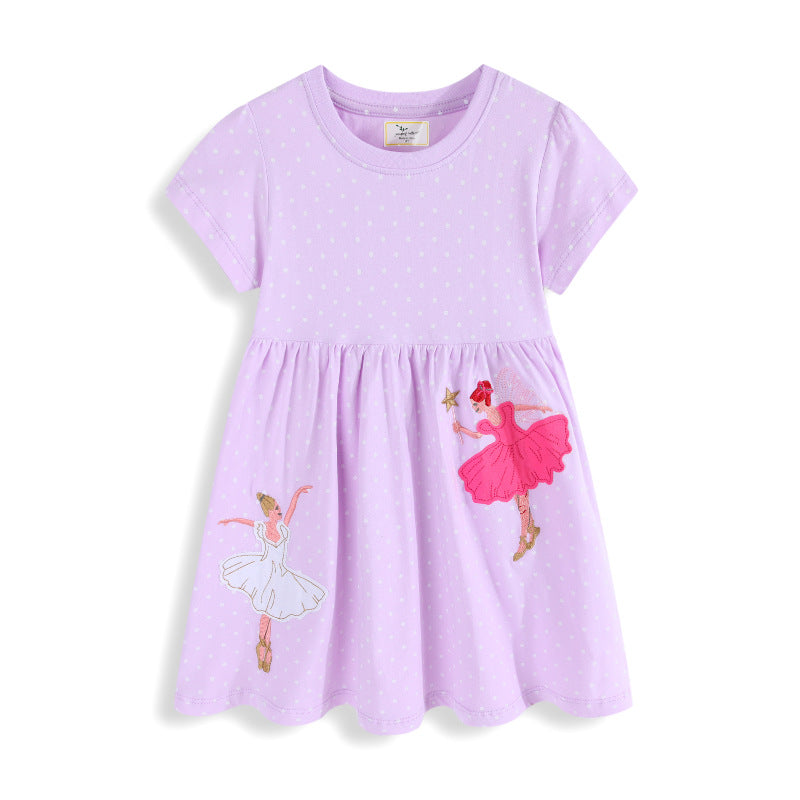 Mädchen Ballettkleid mit zauberhaftem Stickdesign