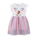 Mädchen Hochwertiges Tüllkleid mit Einhorn-Applikation
