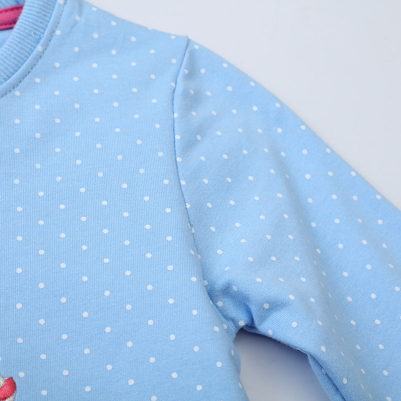 Mädchen Sweatshirt mit niedlichem Hasen- und Blumenmotiv
