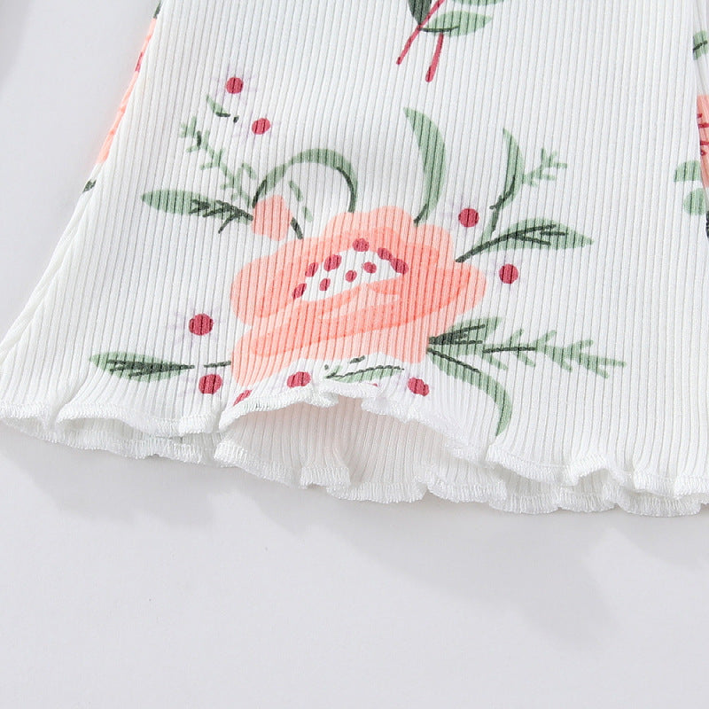 Mädchen Flared Leggings mit floralen Mustern