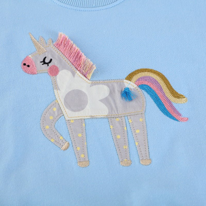 Mädchen Sweatshirt mit bezauberndem Einhorn-Design