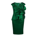 Damen Cocktailkleid mit voluminösen Rüschen und elegantem Peplum Selmira