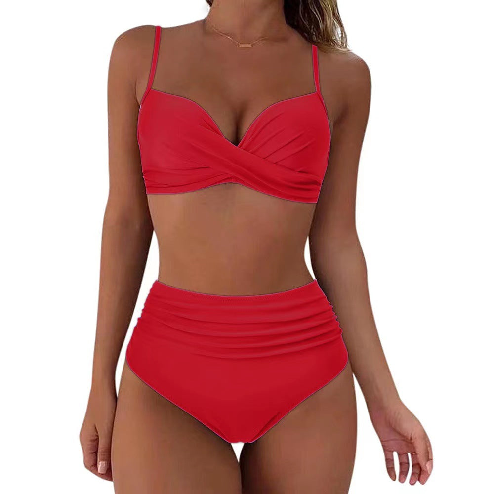 Damen High-Waist Tierdruck-Bikini-Set Selmira