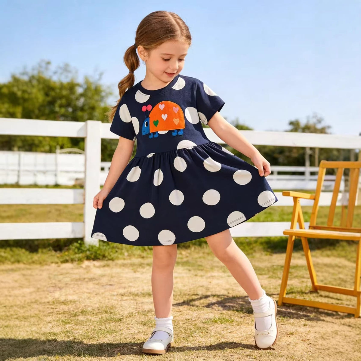 Mädchen Tüllkleid mit niedlichem Tiermotiv