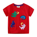 Jungen T-Shirt mit bunten Dinosaurierapplikationen