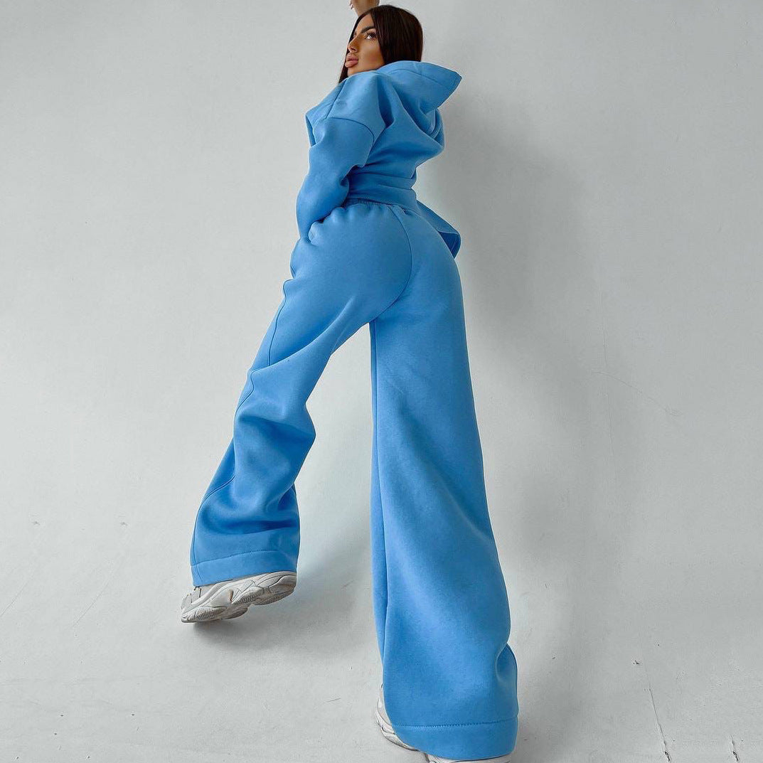 Damen nan weiches Oversize Hoodie mit weitem Schlag Jogginghose Set