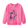 Mädchen Sweatshirt mit glitzerndem Sternenmotiv