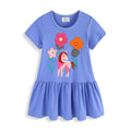 Mädchen Baumwoll-Kleid mit handgestickter Einhorn-Applikation