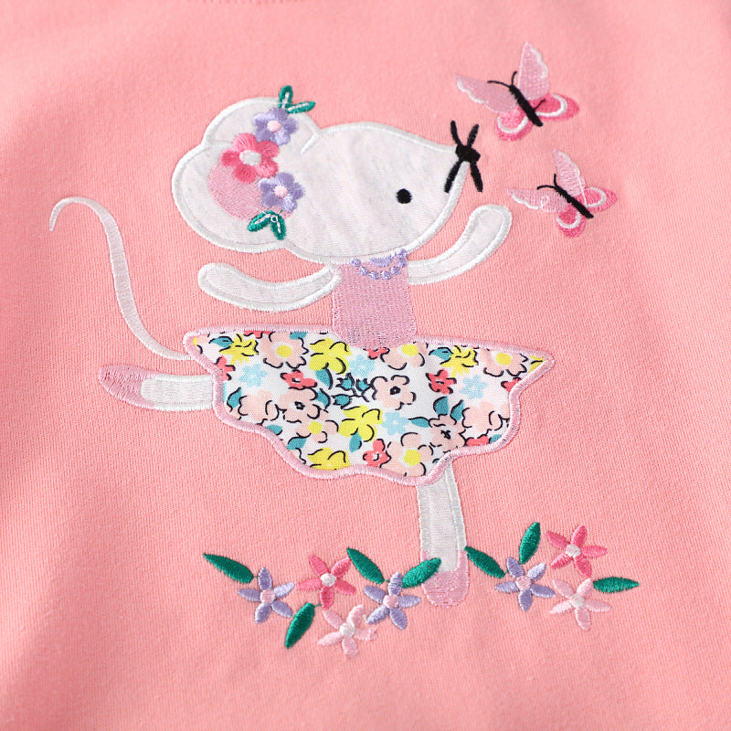 Mädchen Sweatshirt mit verspieltem Mäuse-Design