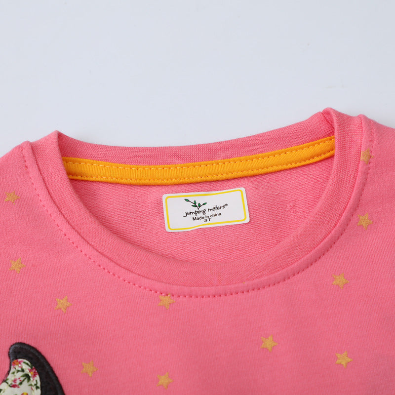 Mädchen Langarmkleid mit niedlichem Tiermotiv