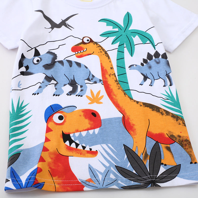 Kinder T-Shirt mit lendigem Dinosaurier-Motiv