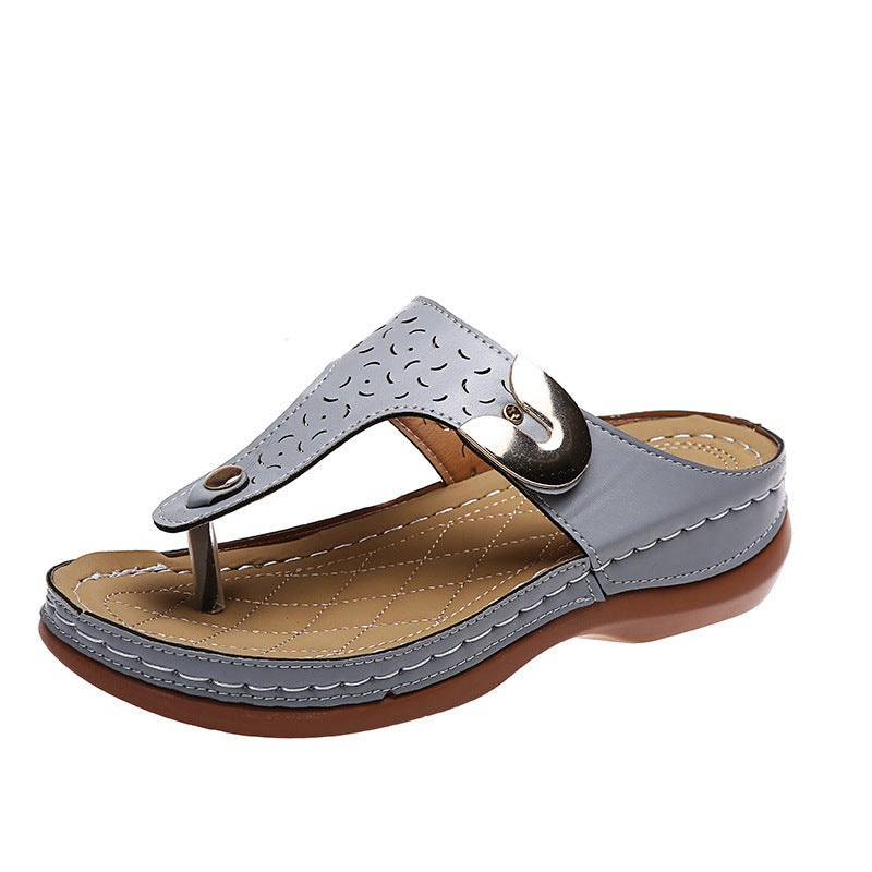 Damen Komfortable Zehentrenner-Sandalen mit modischem Riemen-Design Selmira